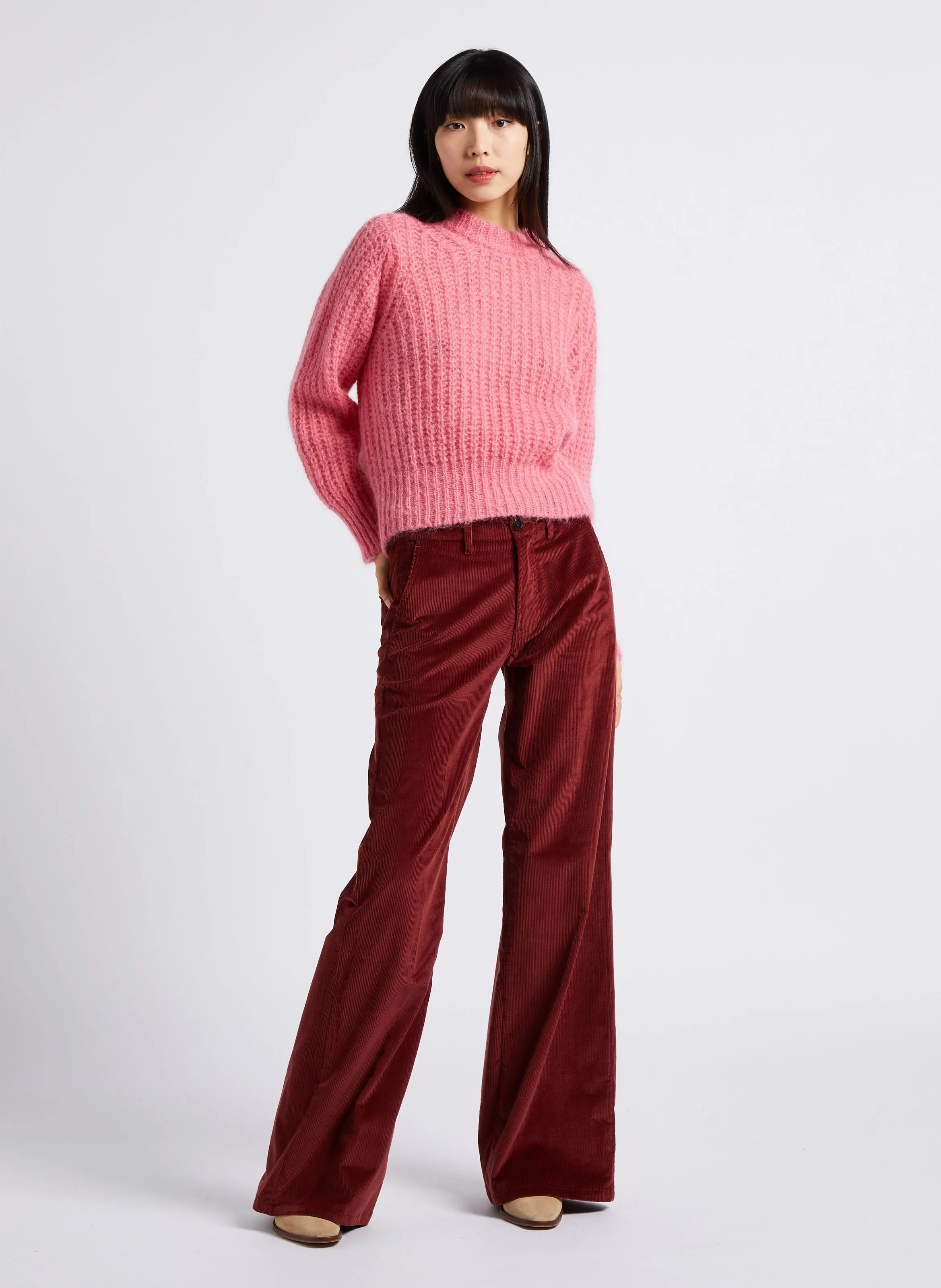  LOUISE MISHA   DINA - Maglione scollo tondo in misto lana | Rosa