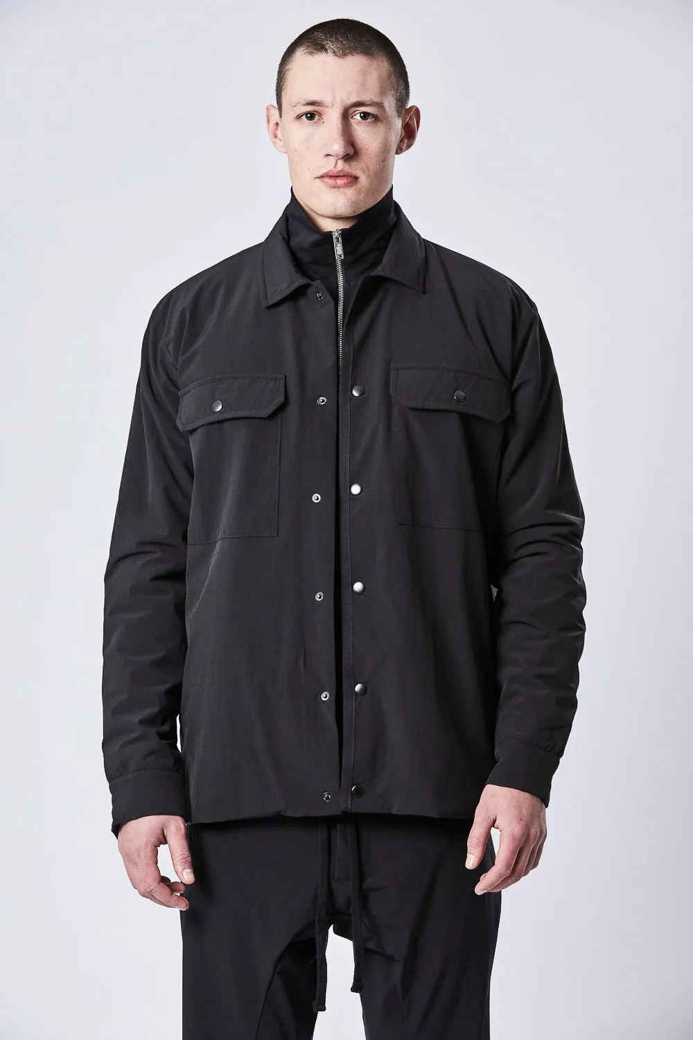 M SJ 611 Regular Fit Overshirt Jacket Black