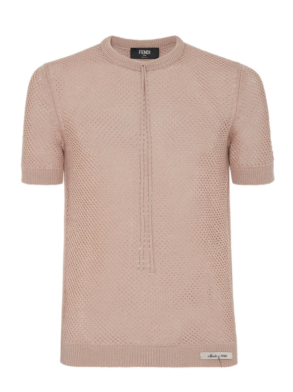 Maglia in rete di lana beige