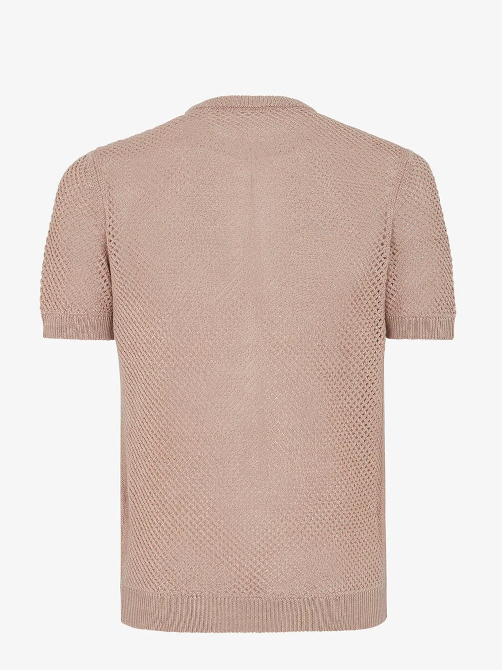 Maglia in rete di lana beige