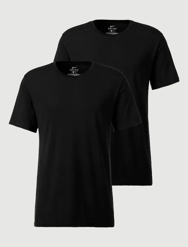 Maglia Manica Corta In Cotone Nike - Nero