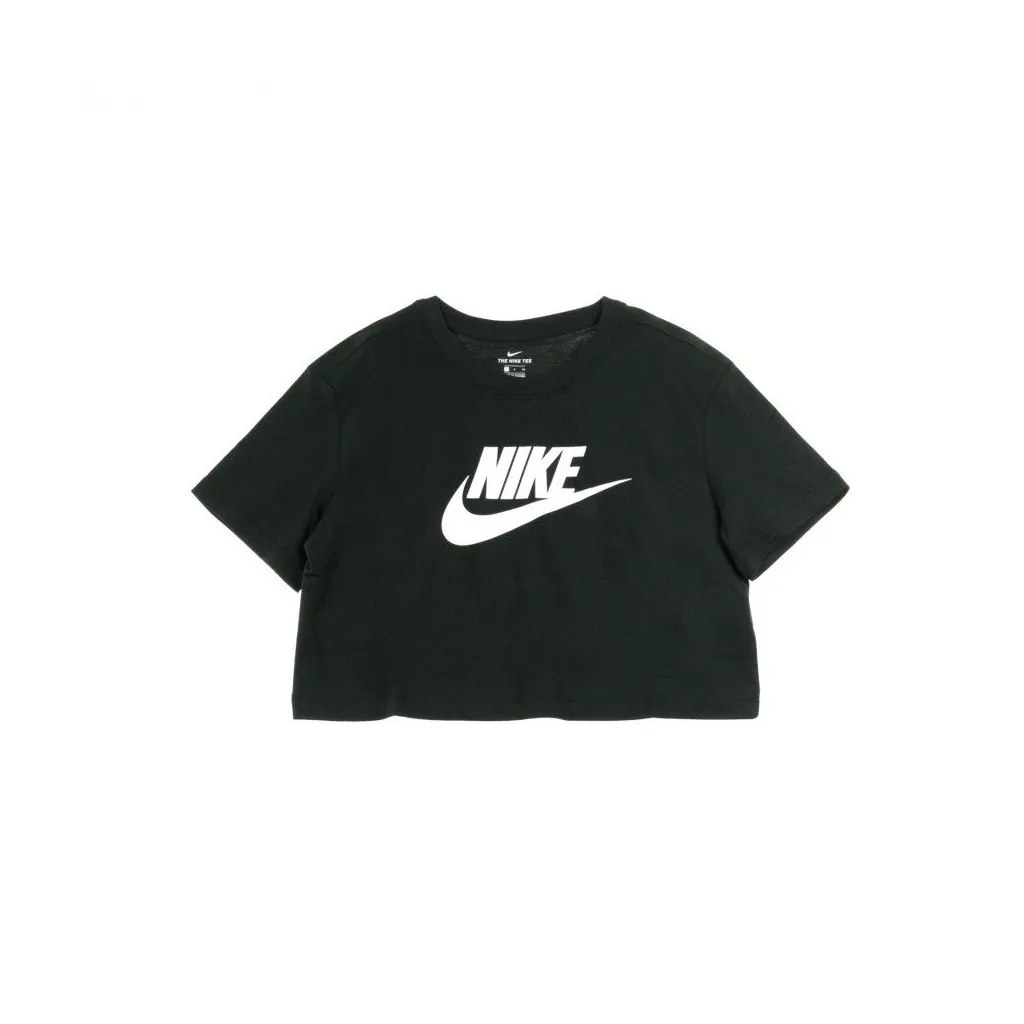 maglietta corta donna essnt crop icn ftra BLACK/WHITE