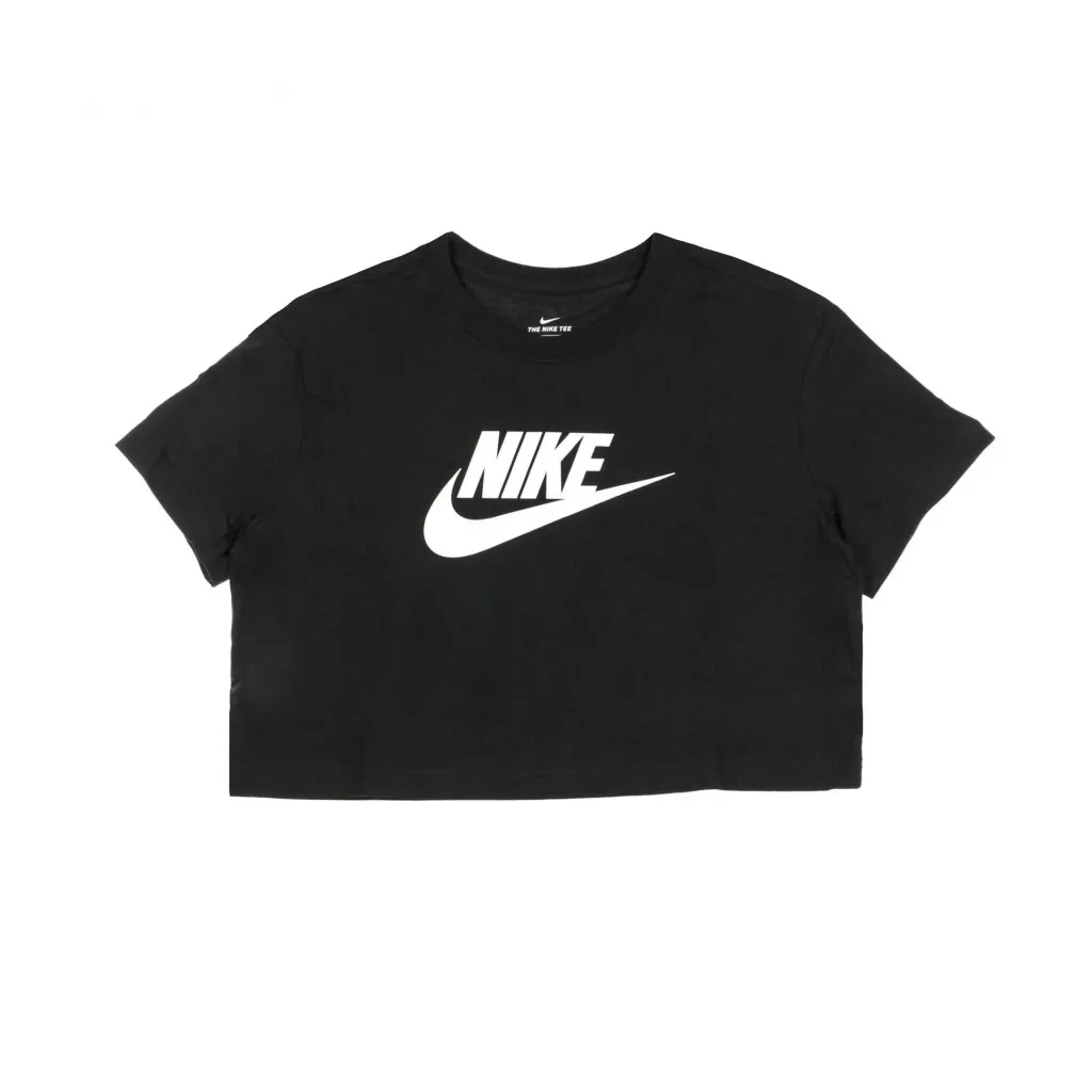 maglietta corta donna essnt crop icn ftra BLACK/WHITE