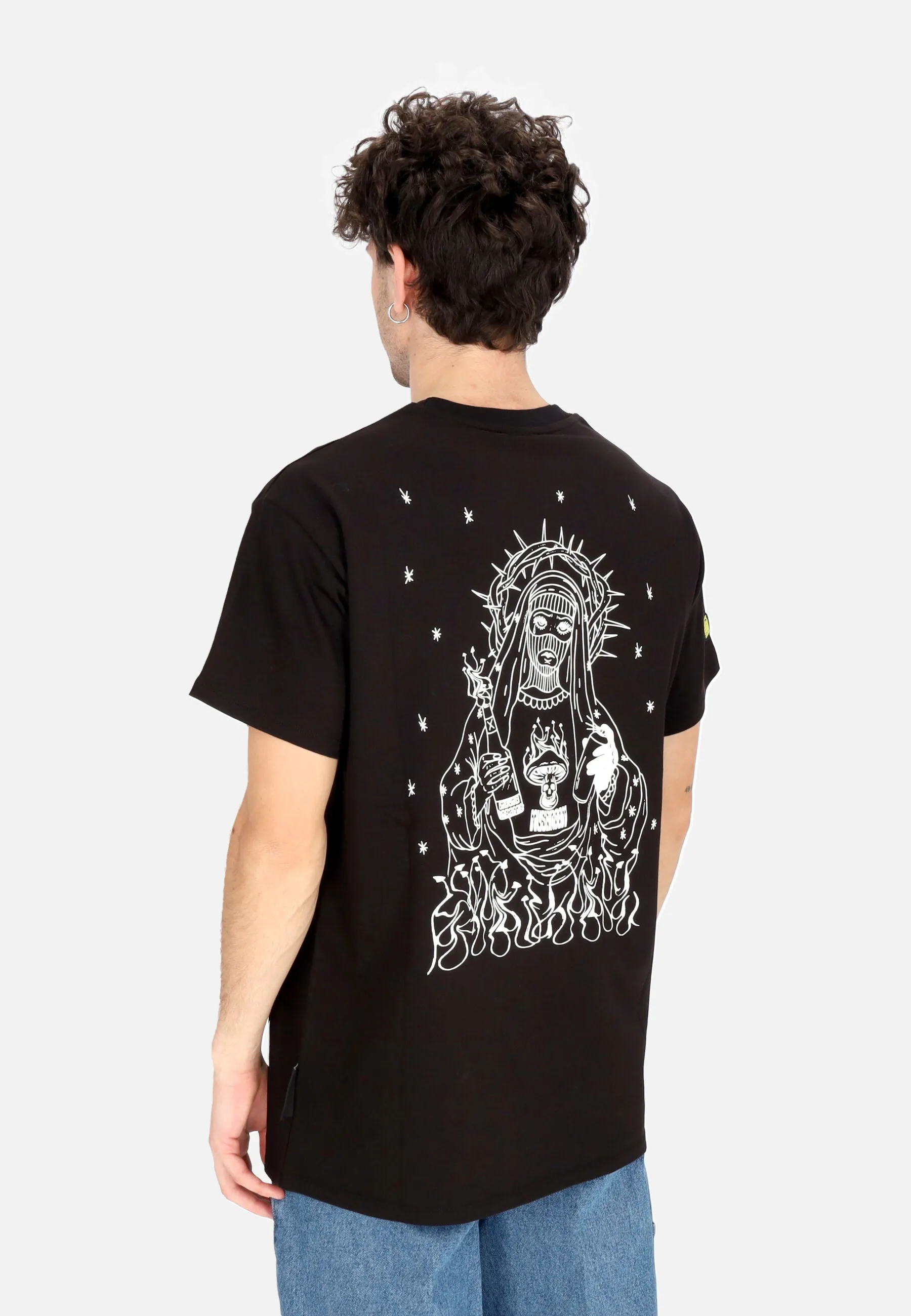 Maglietta Uomo Prayer Flame Tee Black