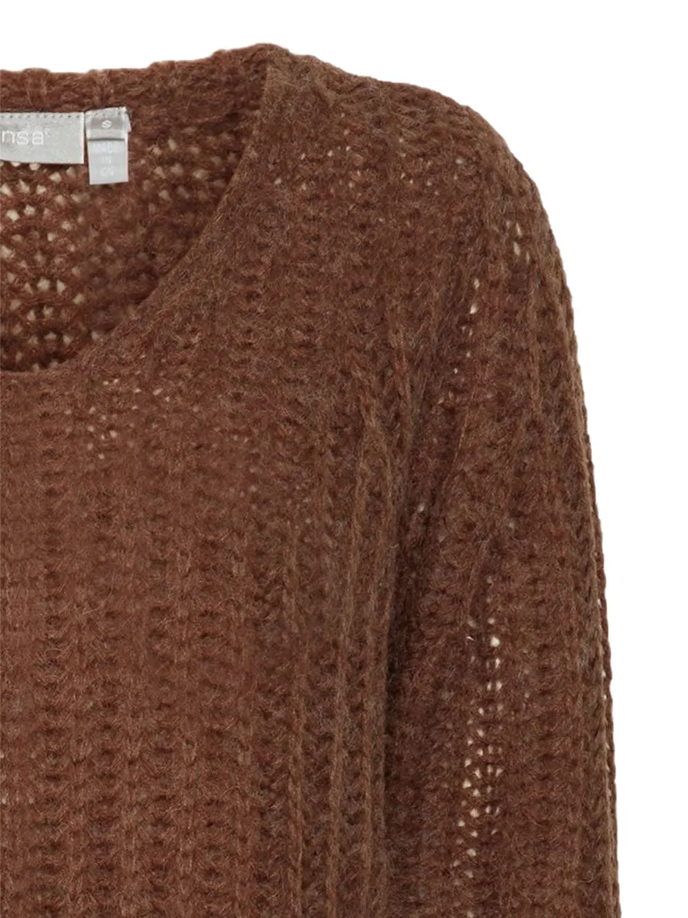 Maglione Donna a V Marrone