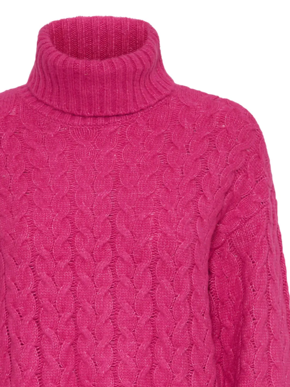 Maglione Donna Fucsia con trecce