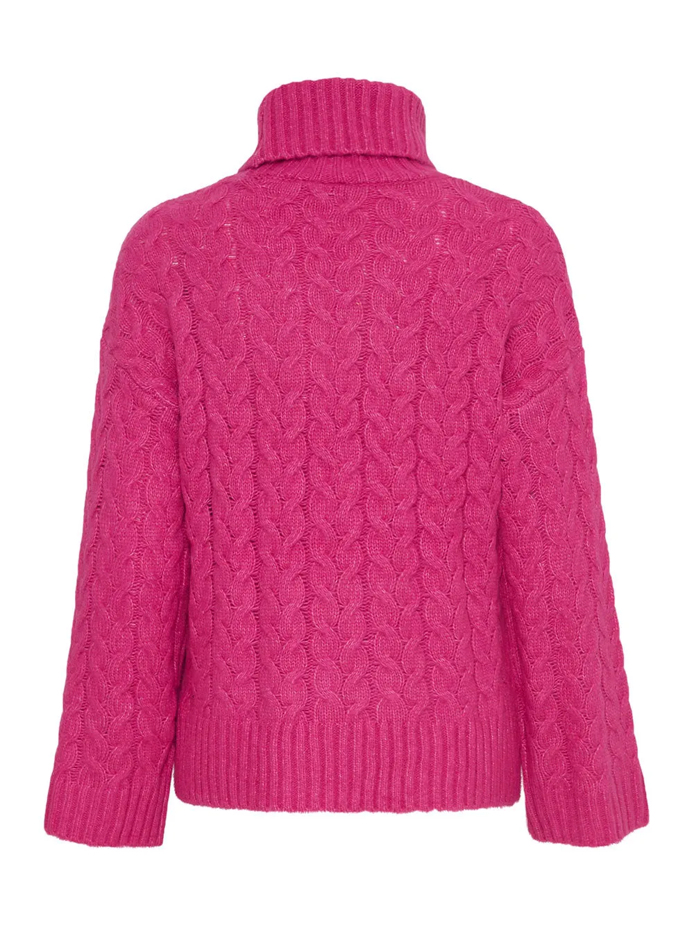 Maglione Donna Fucsia con trecce