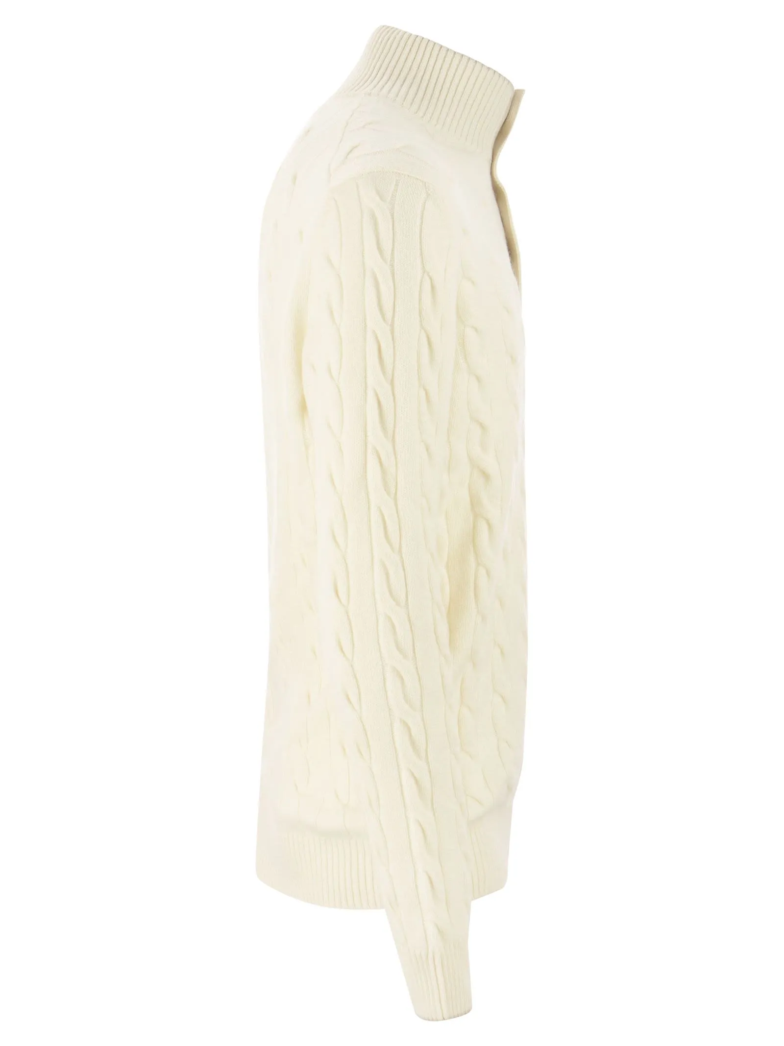 Maglione in cashmere con bottoni