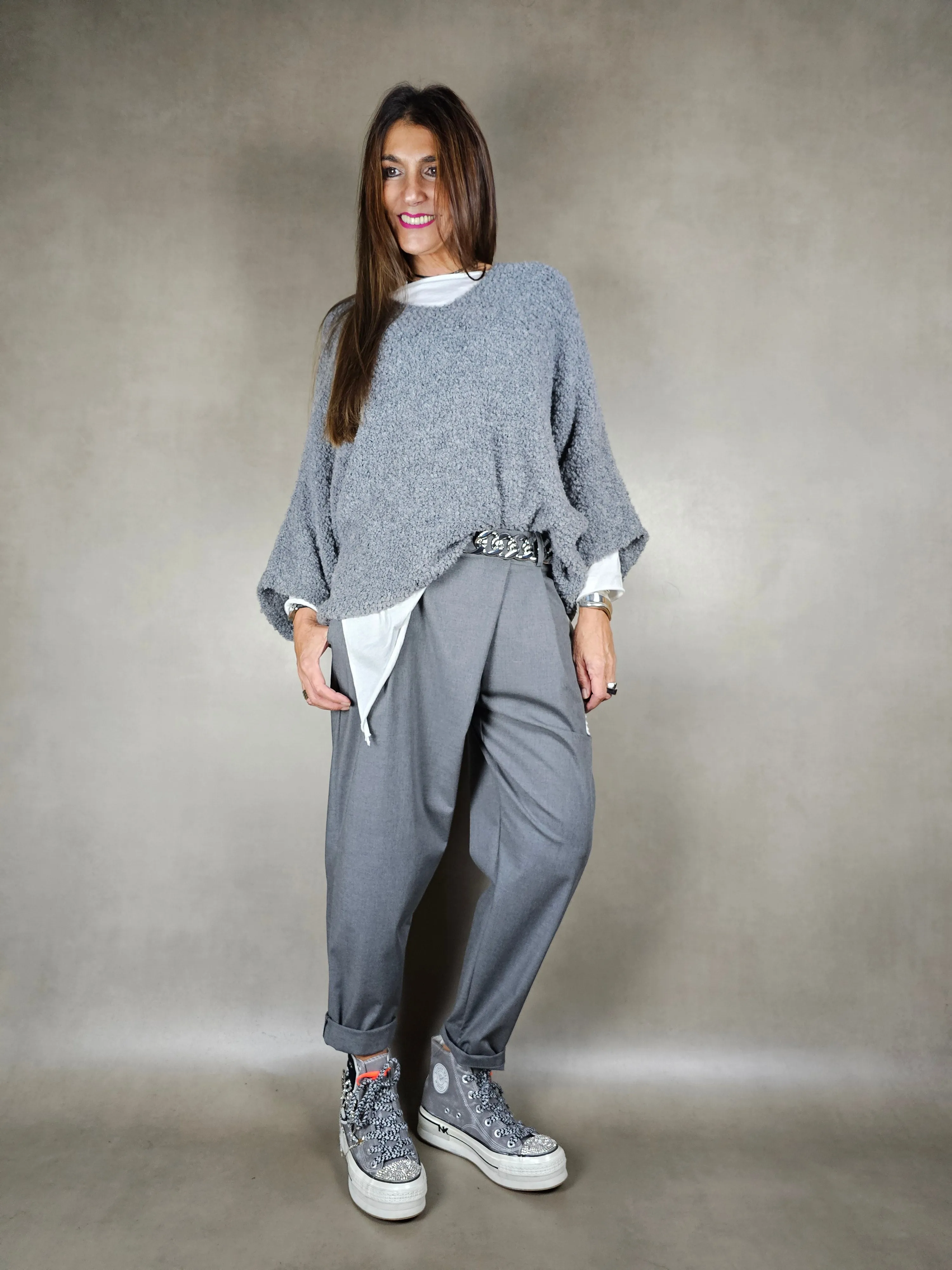 maglione largo manica 78 65ac17pl9vi9wo