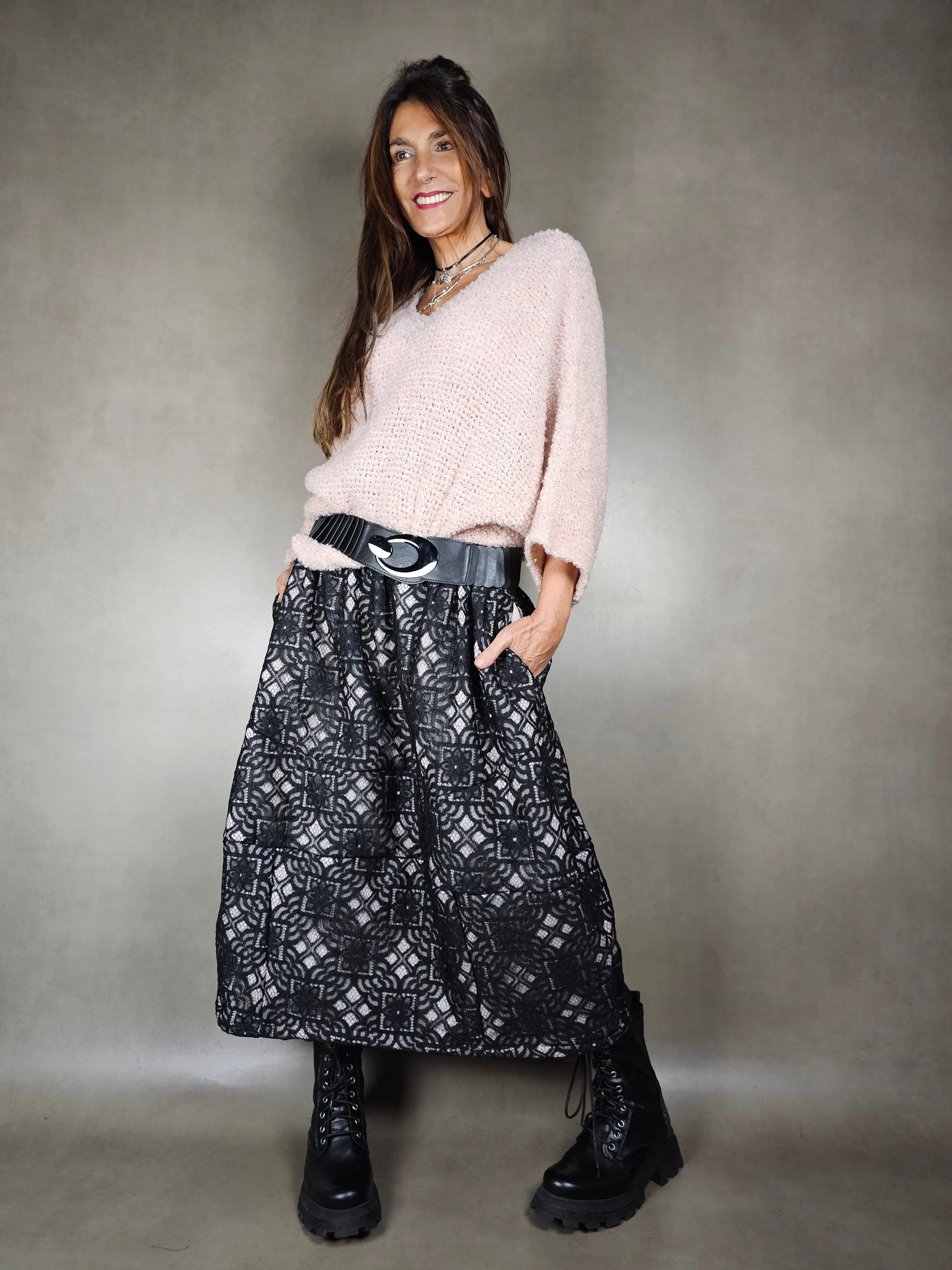 maglione largo manica 78 65ac17pl9vi9wo