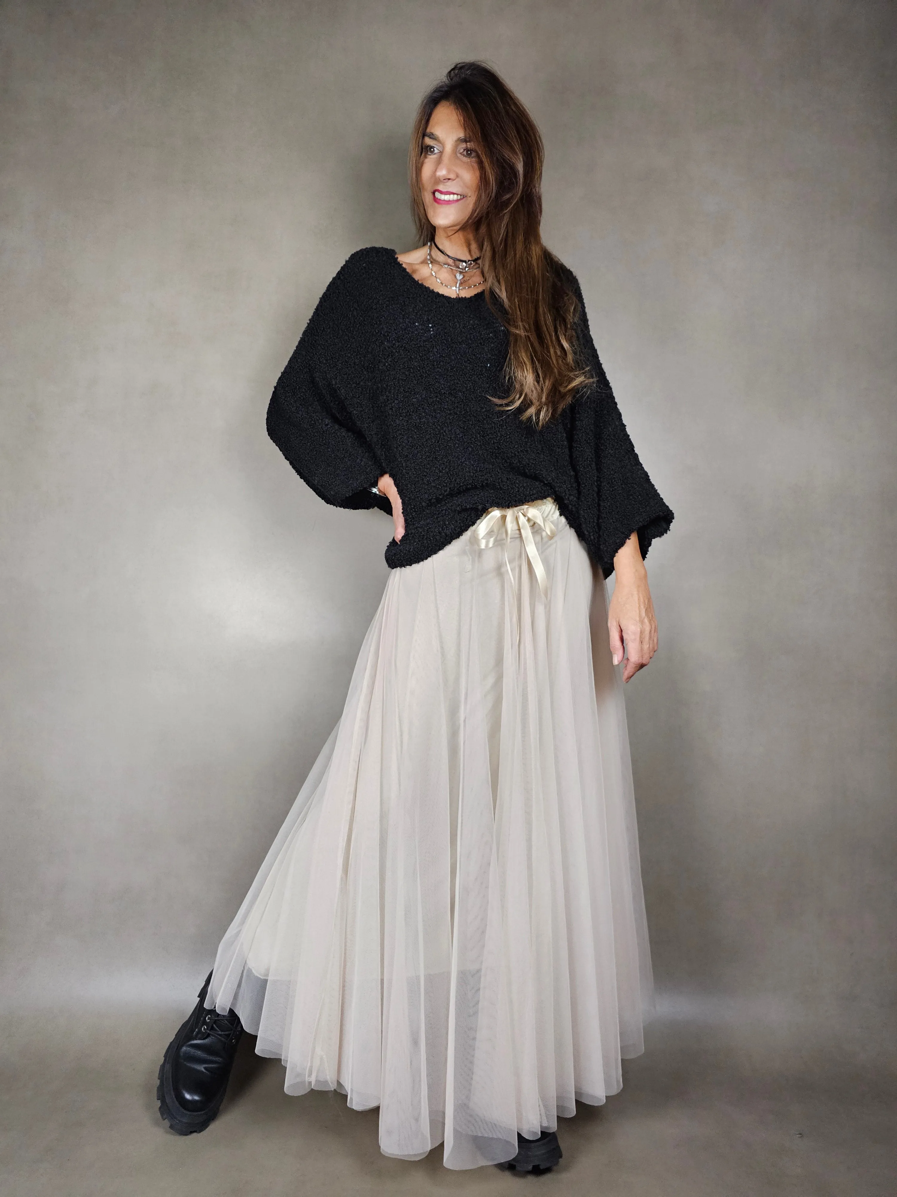 maglione largo manica 78 65ac17pl9vi9wo