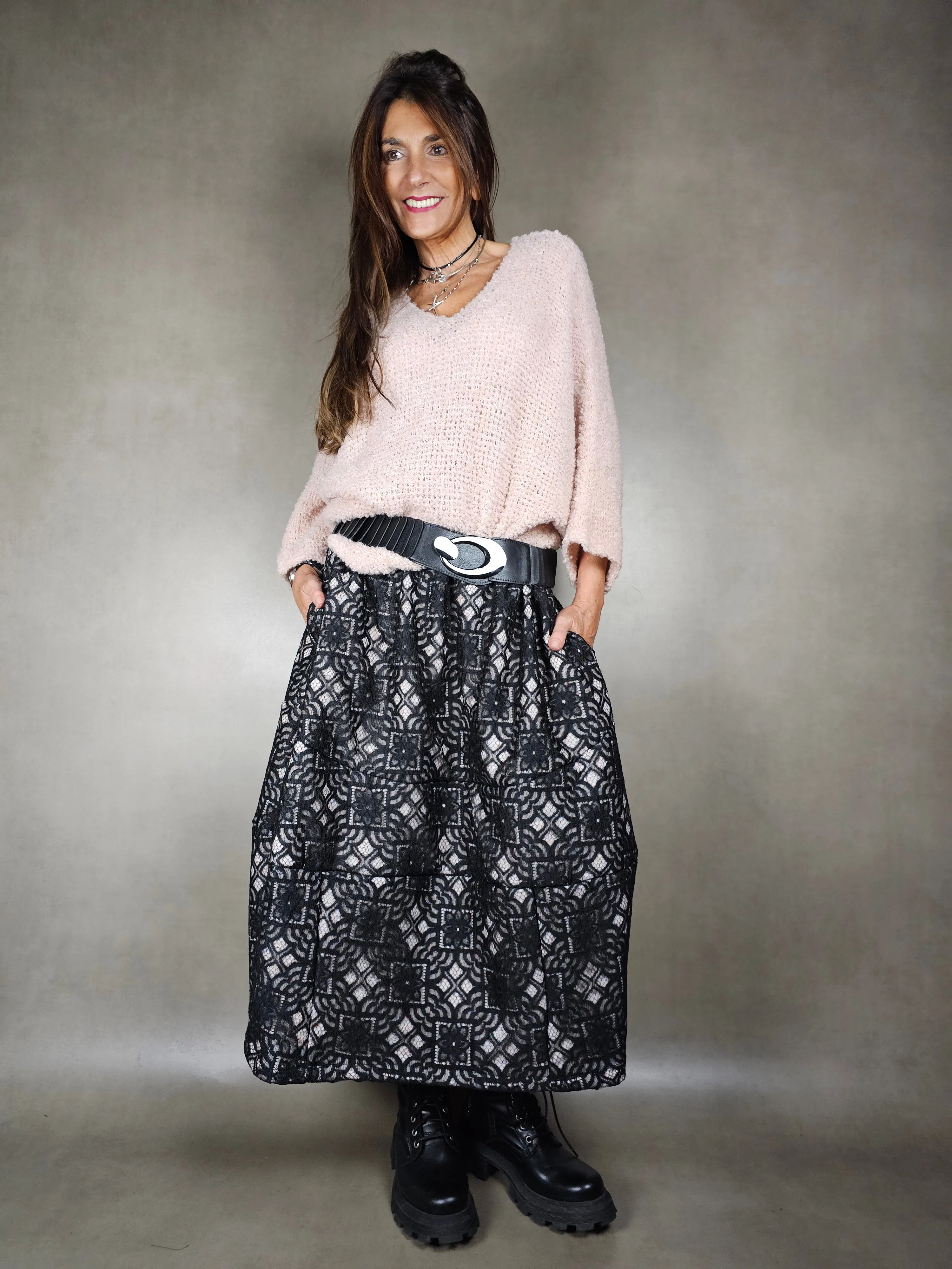 maglione largo manica 78 65ac17pl9vi9wo