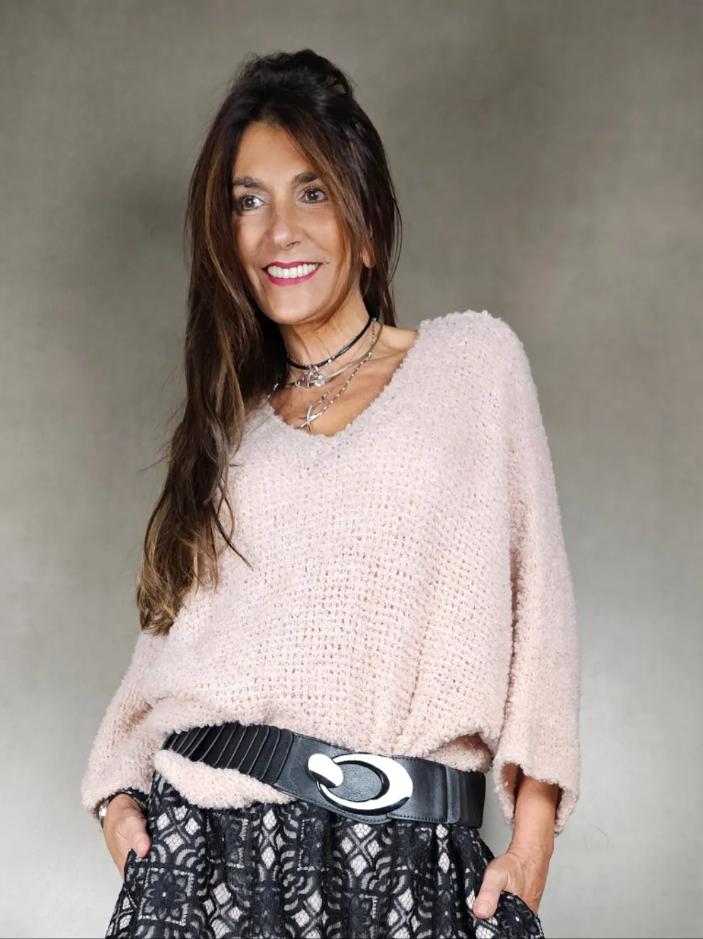 maglione largo manica 78 65ac17pl9vi9wo