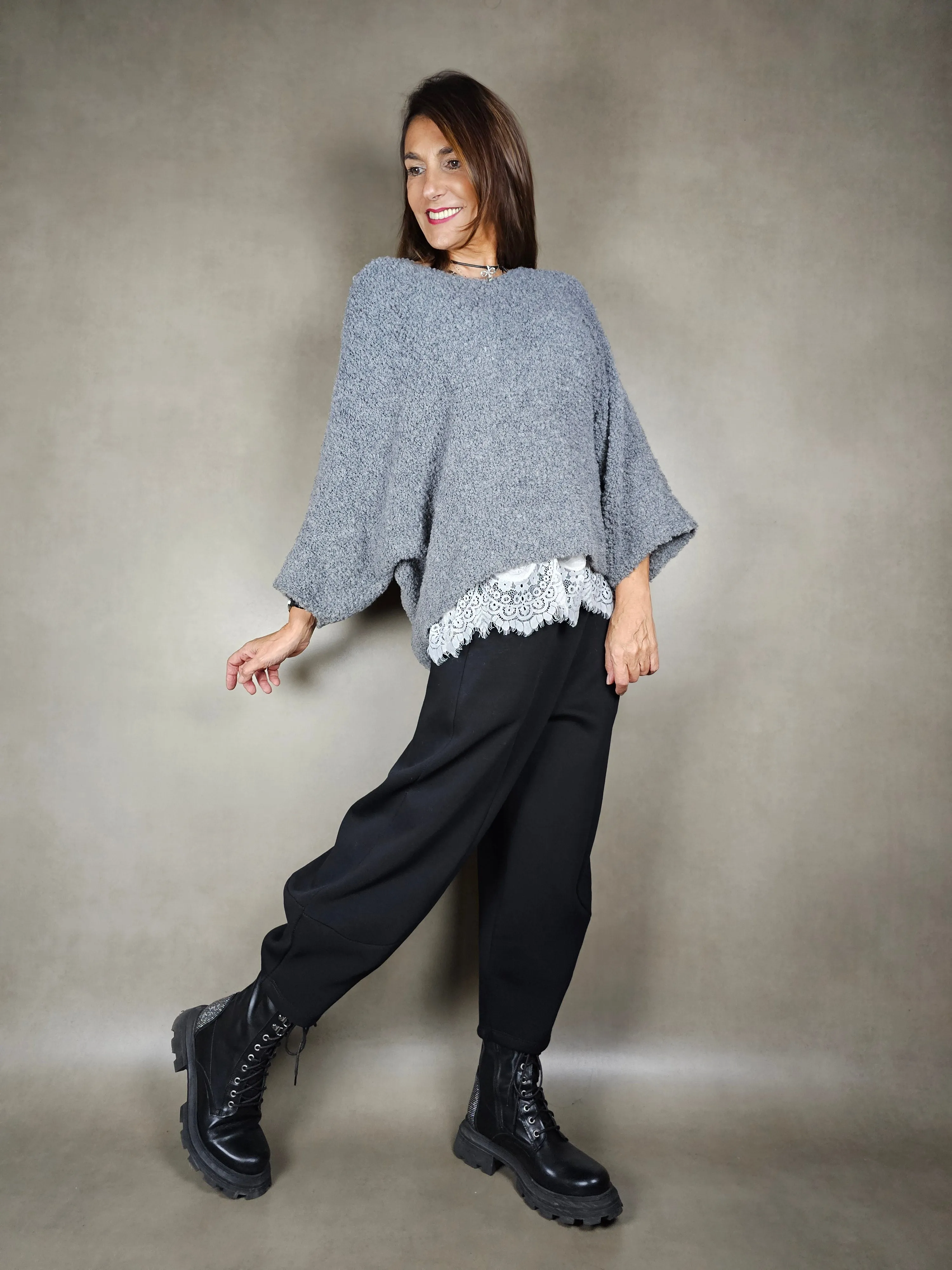 maglione largo manica 78 65ac17pl9vi9wo