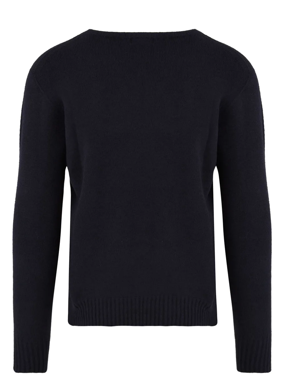 Maglione Uomo Blu scuro con scollo largo