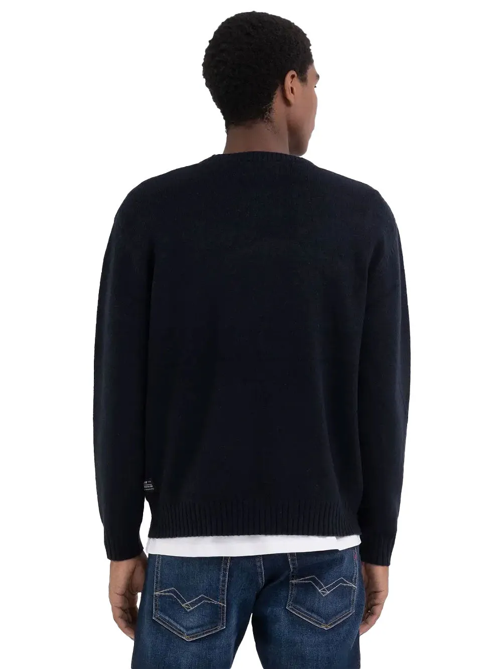 Maglione uomo girocollo  tessuto riciclato
