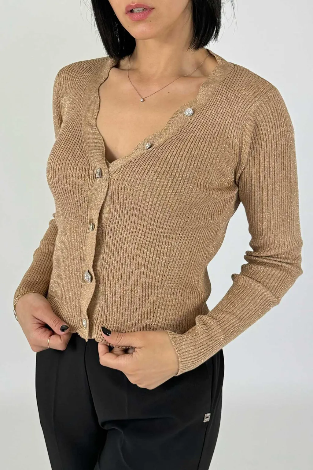MARKUP CARDIGAN  DA DONNA ORO 660026