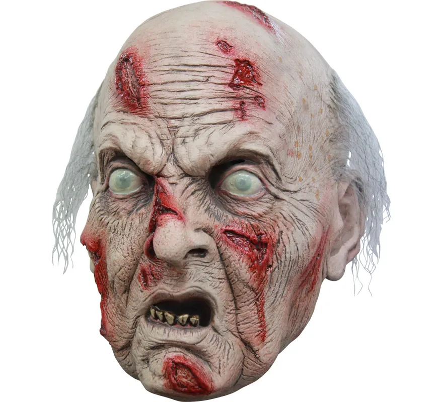 Maschera da zombi anziano scontroso per Halloween