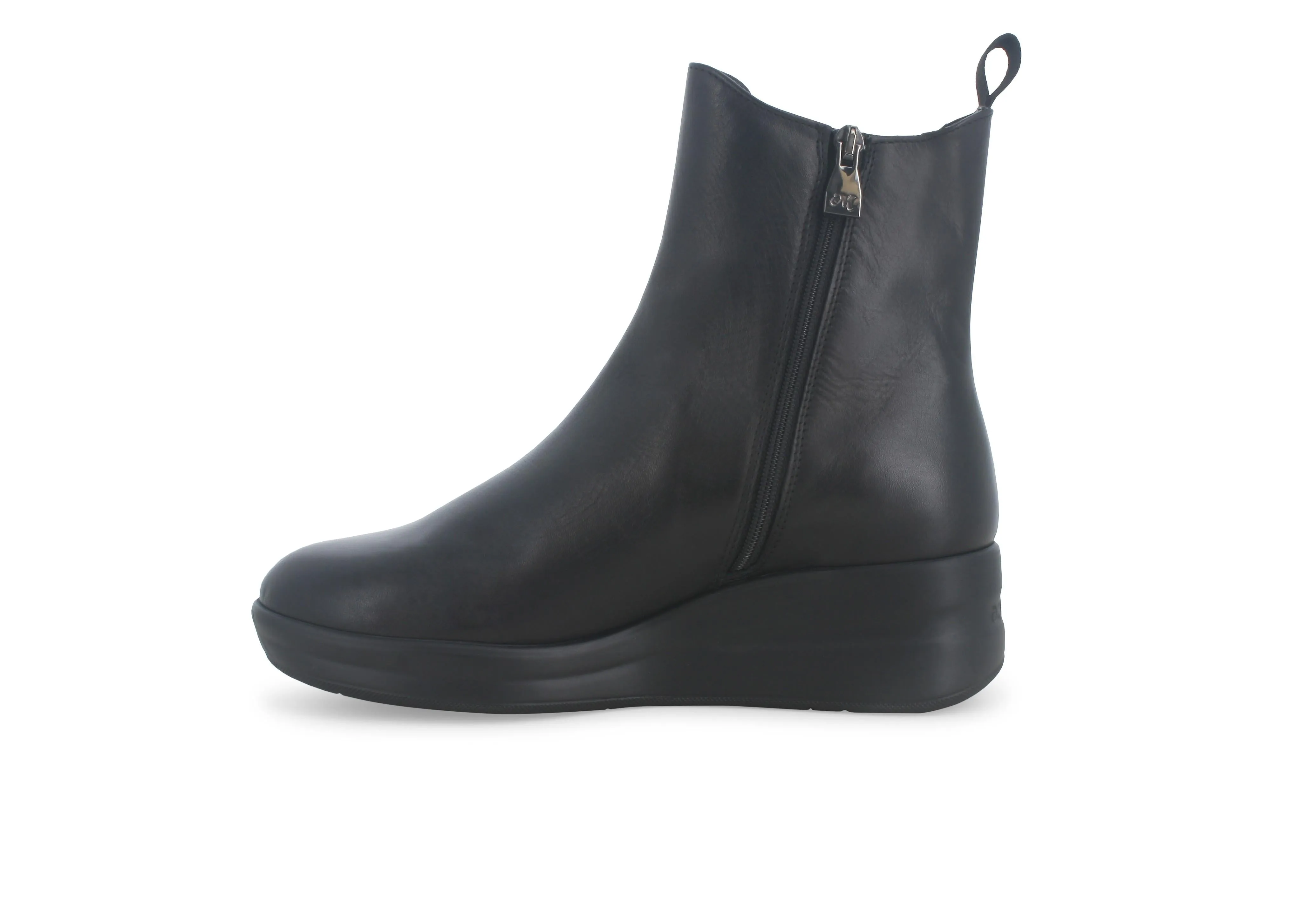 Melluso Stivaletti Invernali Zip Elastico Zeppa Comfort Pelle