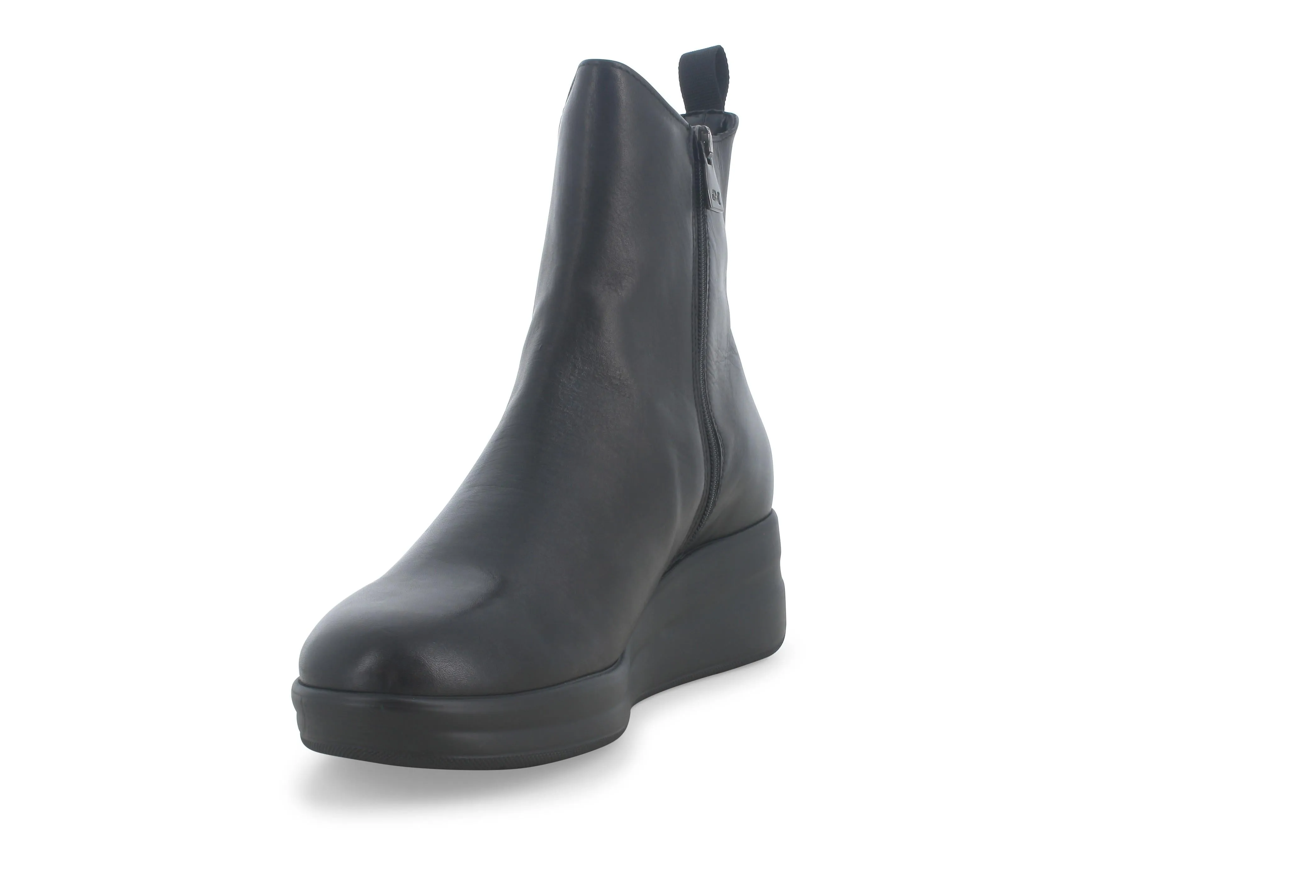 Melluso Stivaletti Invernali Zip Elastico Zeppa Comfort Pelle