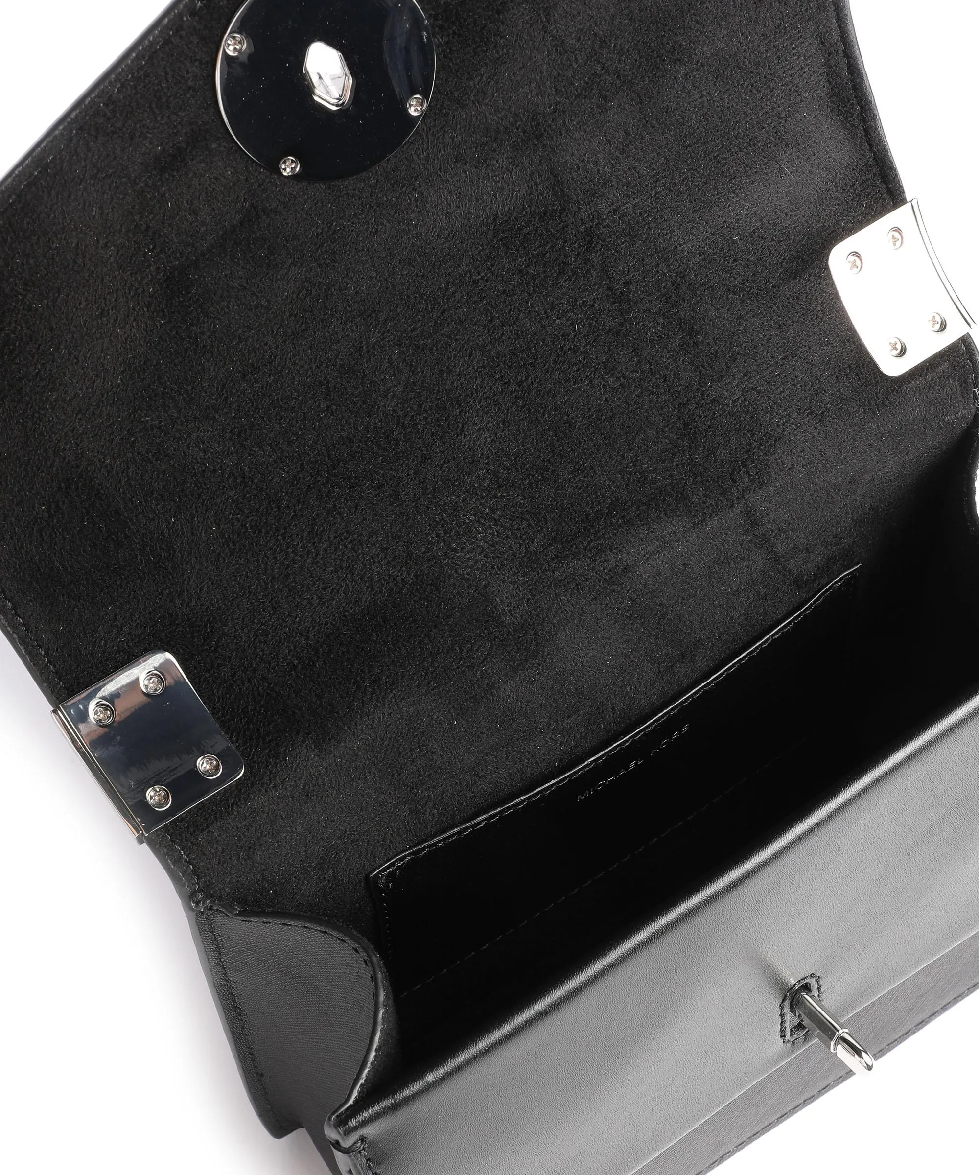  Michael Kors Greenwich Borsa a spalla pelle di vacchetta grana nero  