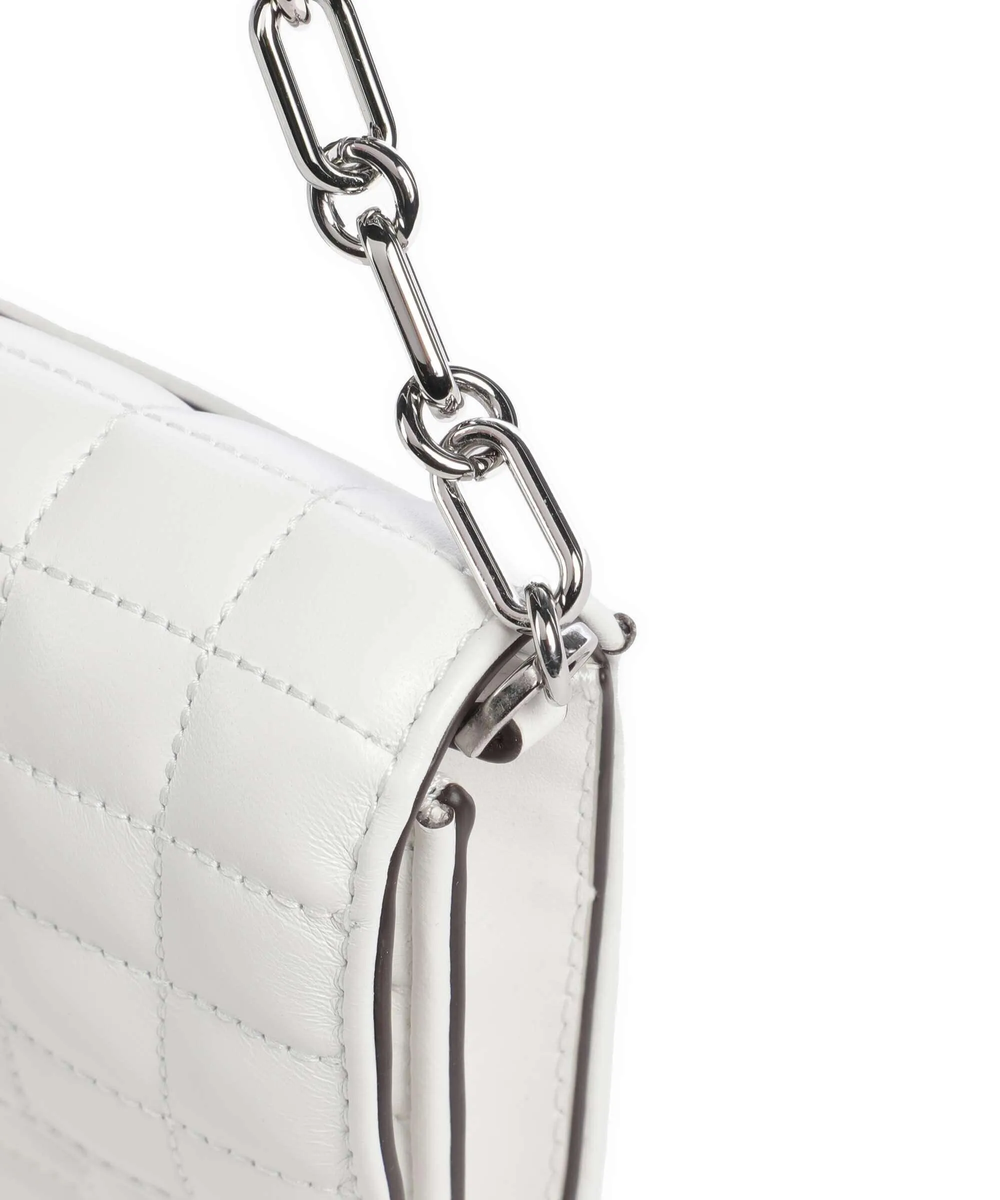  Michael Kors Tribeca Borsa a tracolla cuoio di agnello bianco  
