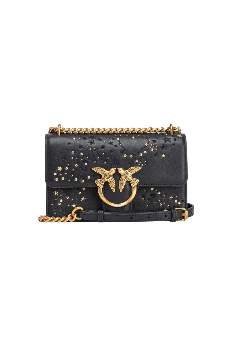 Mini borsa a tracolla Love Bag con stampa qixi