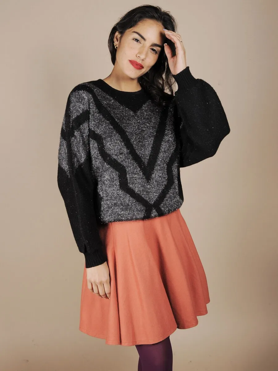 Minigonna color corallo