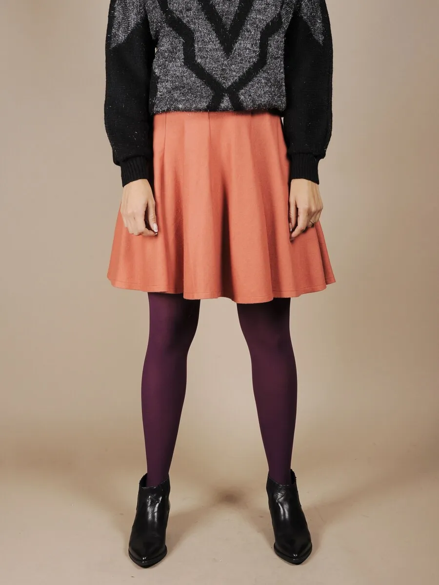 Minigonna color corallo