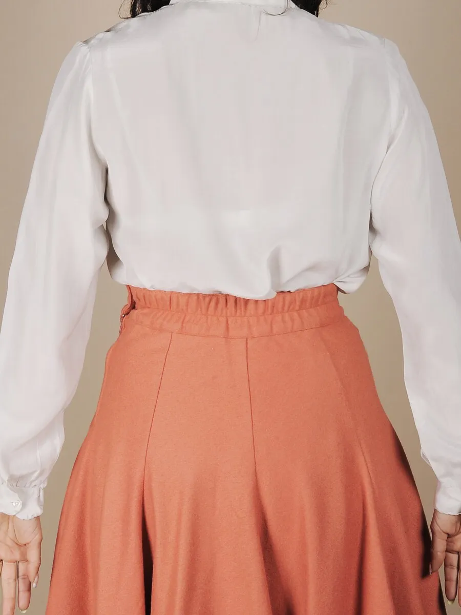 Minigonna color corallo