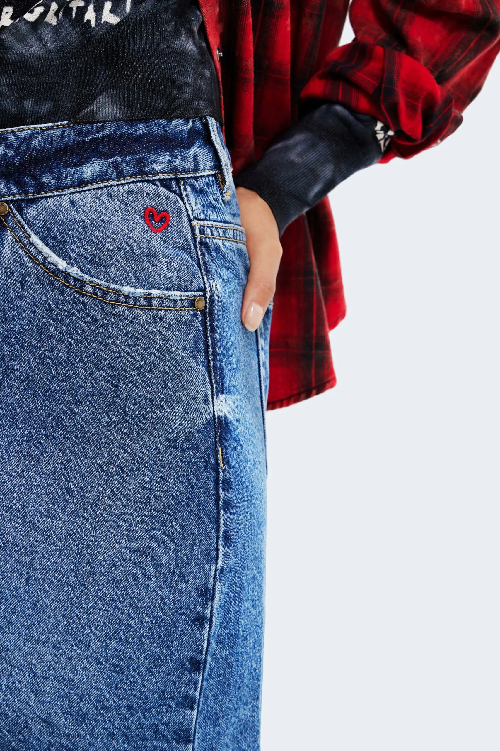 Minigonna Desigual fal sol Denim