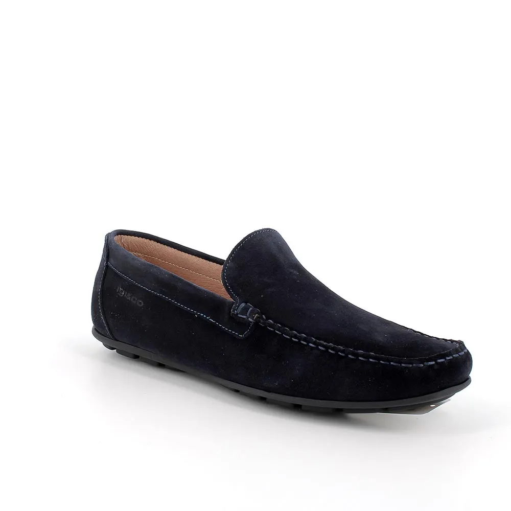 Mocassini in pelle da uomo blu