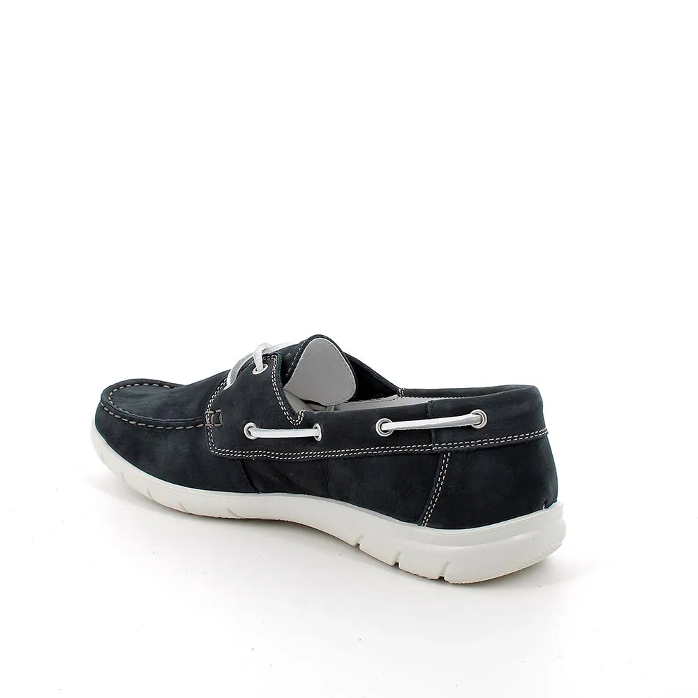 Mocassino in pelle da uomo blu