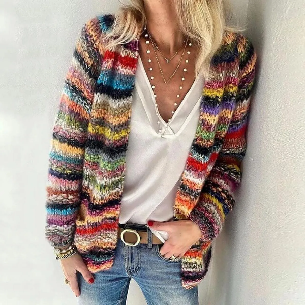 Moda Abbigliamento Donna 2023 Cardigan da donna Maglione Abbigliamento Maglione