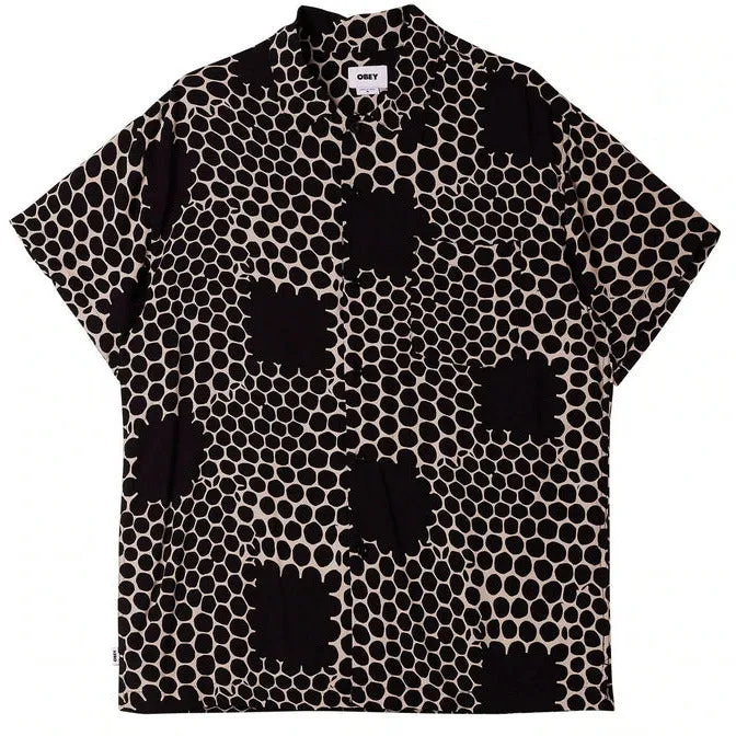 Obey Camicia manica Corta fantasia nido d'ape 181210340 black multi