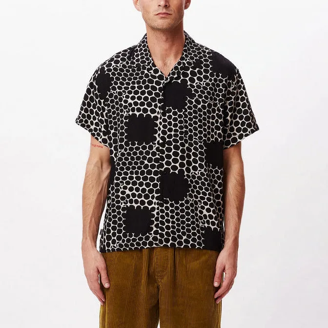 Obey Camicia manica Corta fantasia nido d'ape 181210340 black multi