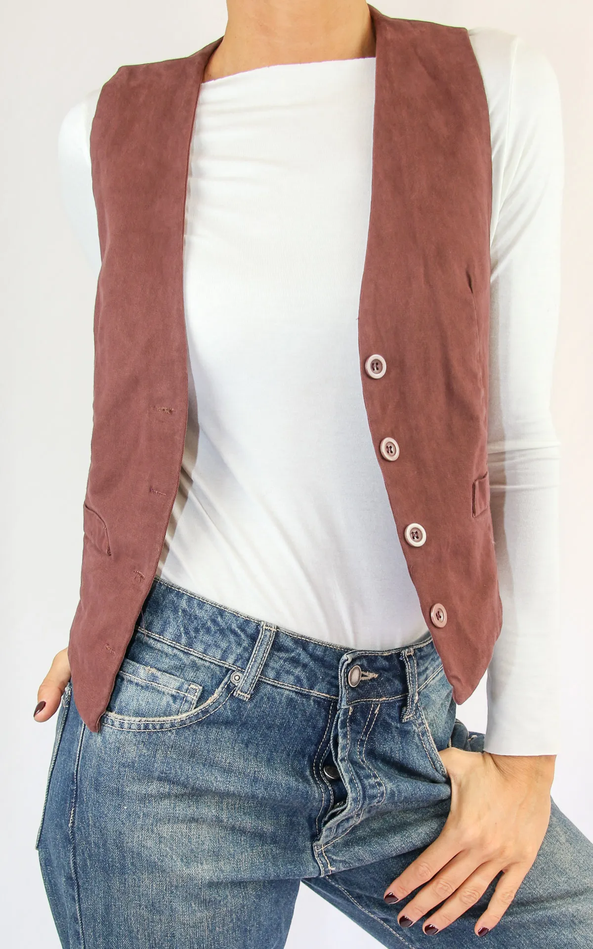 Off-On – gilet – marrone
