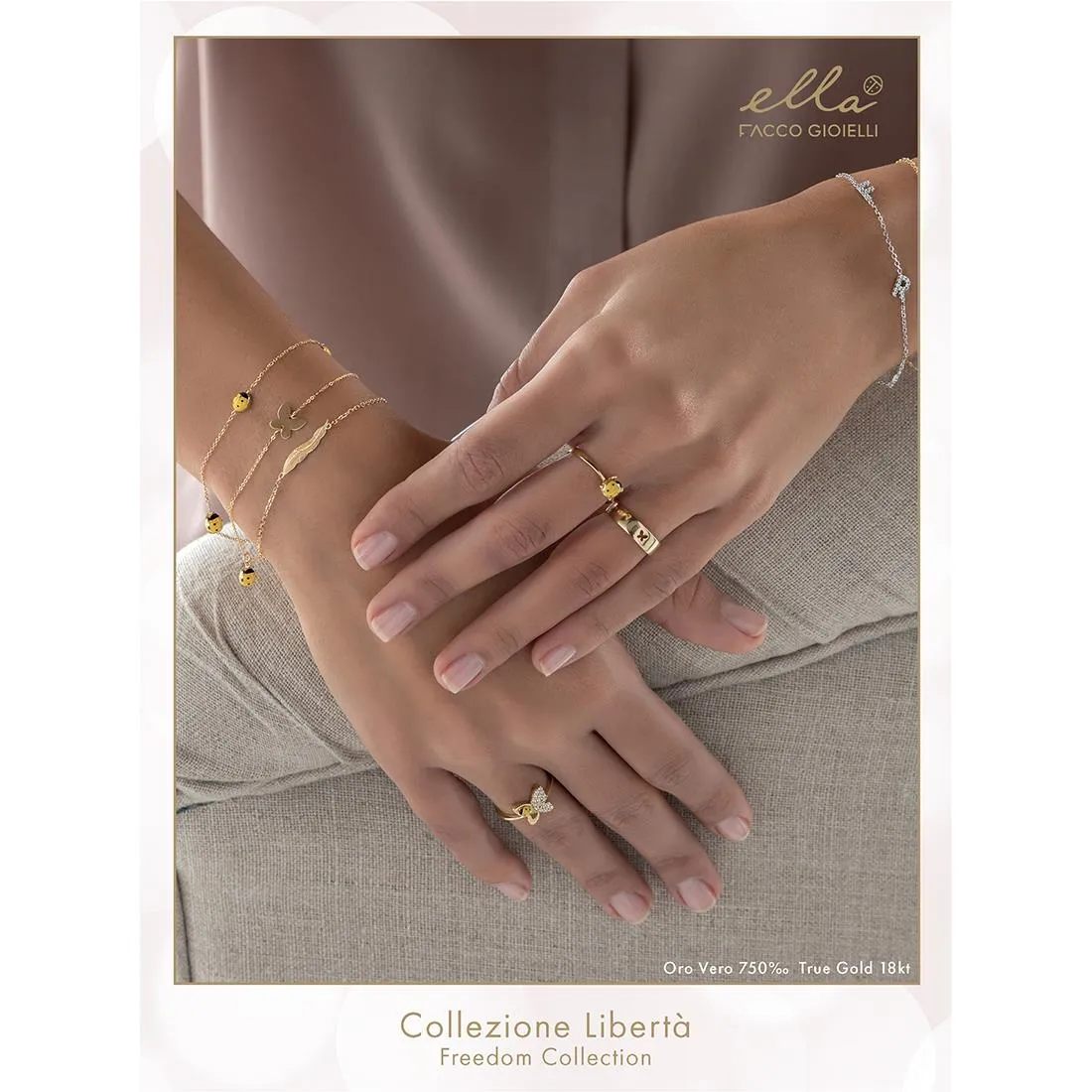 Orecchini in oro giallo 18 kt a forma di farfalla