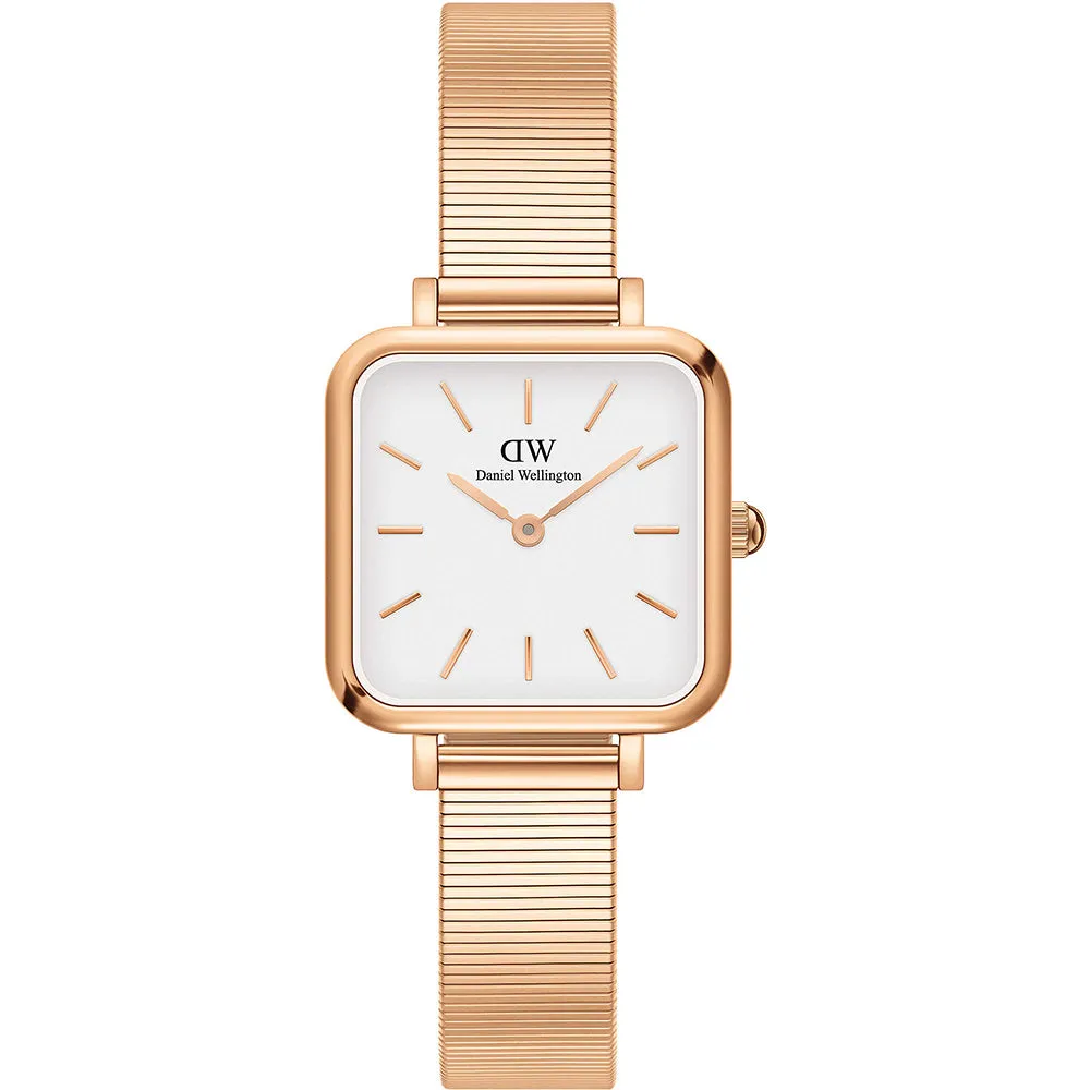 Orologio Donna Quadro Rose Bianco Daniel Wellington