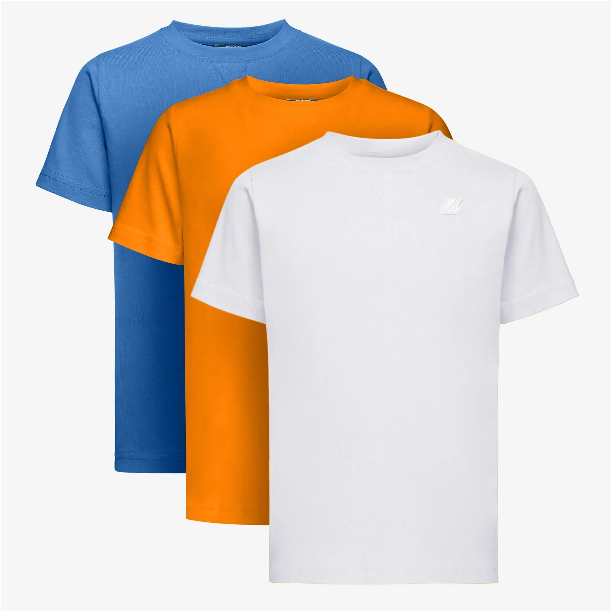 P. EDWING ROUND SLEEVES THREE PACK WHITE-ORANGE RUSSET-BLUE ULTRAMARINE