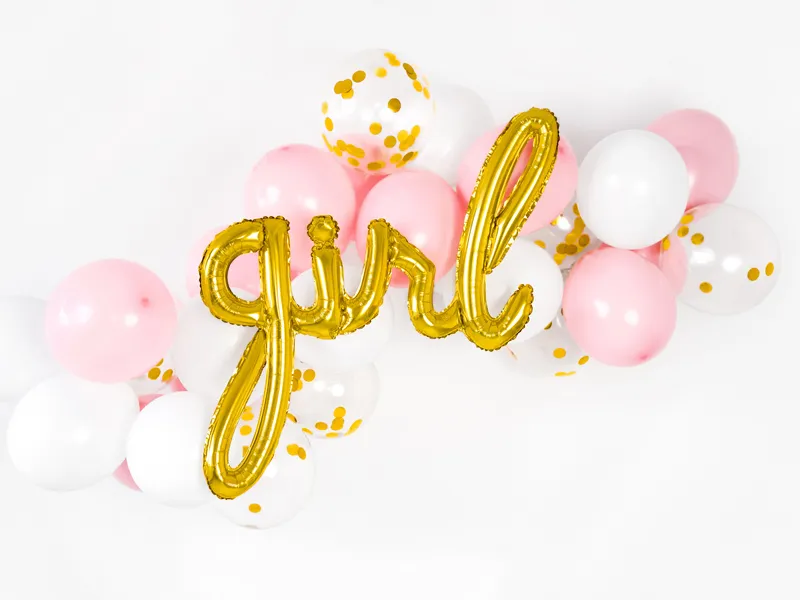 Palloncino Girl oro metallizzato 77 x 70 cm
