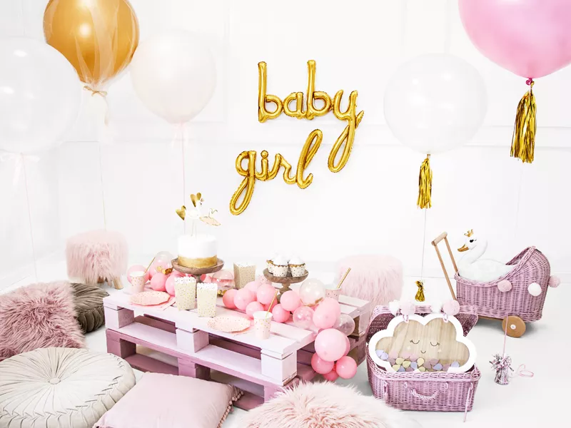 Palloncino Girl oro metallizzato 77 x 70 cm