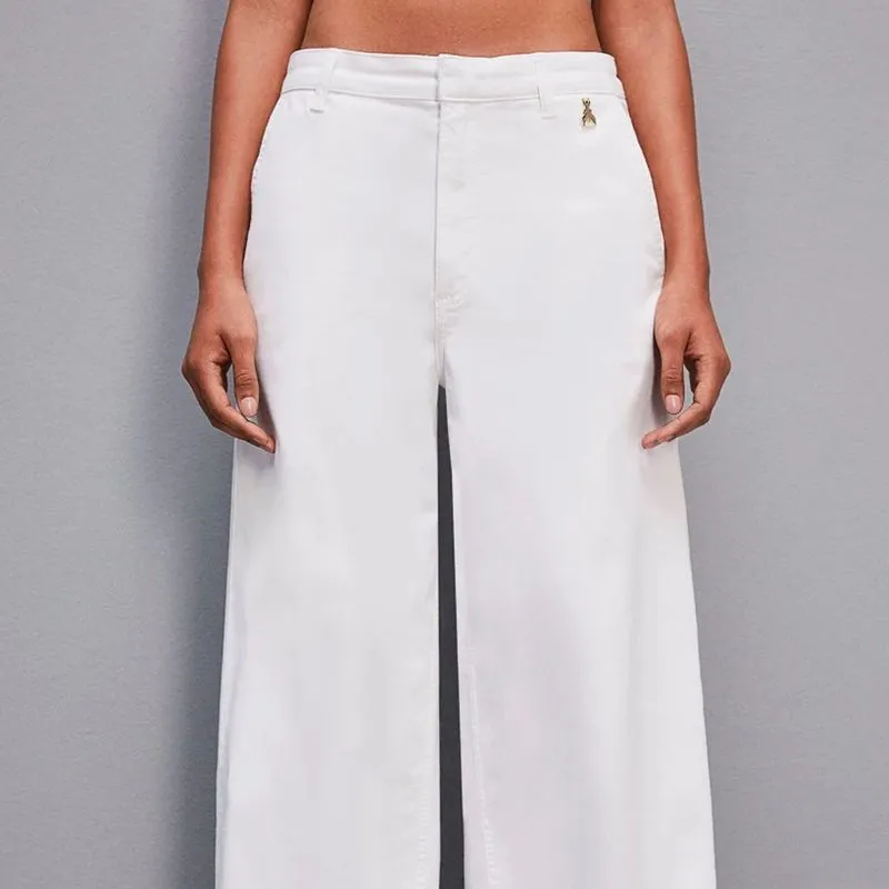 Pantalone a palazzo ampio bianco 