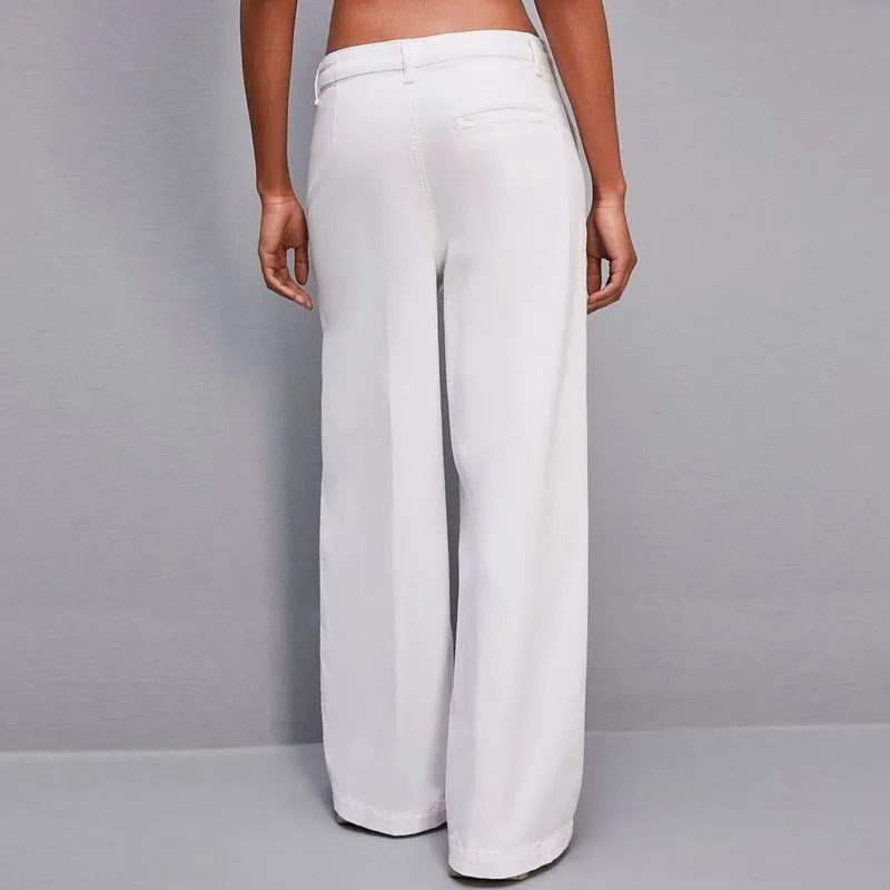 Pantalone a palazzo ampio bianco 