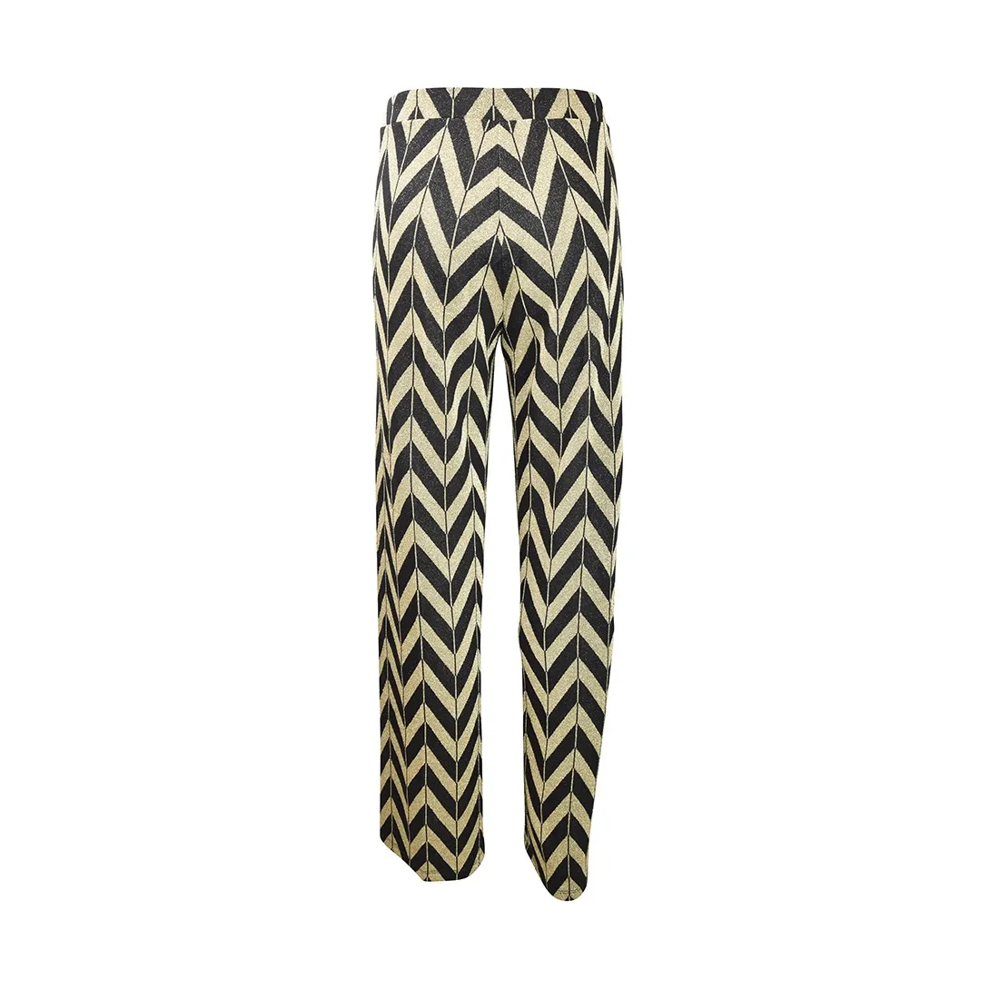 PANTALONE FANTASIA ZIG ZAG LUCE POLINESIA NERO