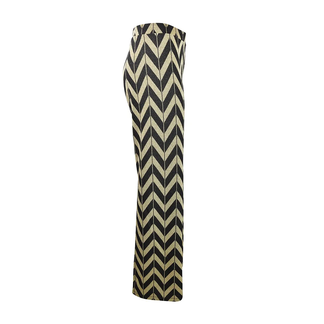PANTALONE FANTASIA ZIG ZAG LUCE POLINESIA NERO