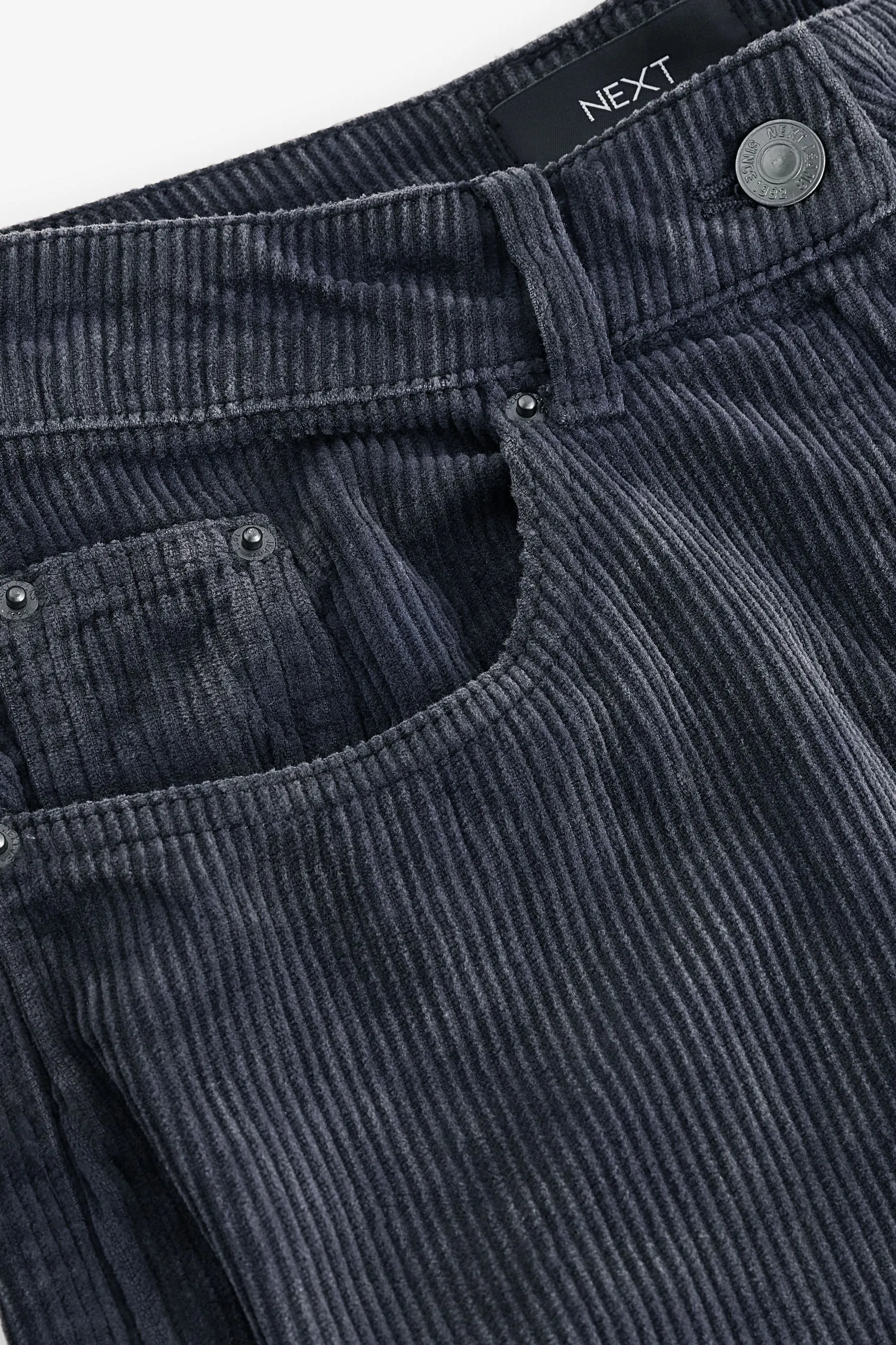 Pantaloni a gamba larga in corda lavata 100% cotone    