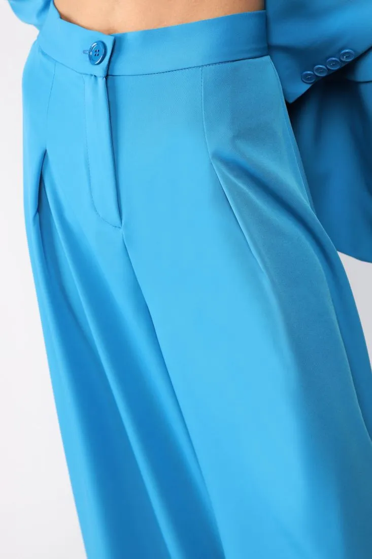 Pantaloni a palazzo monocolour con pinces