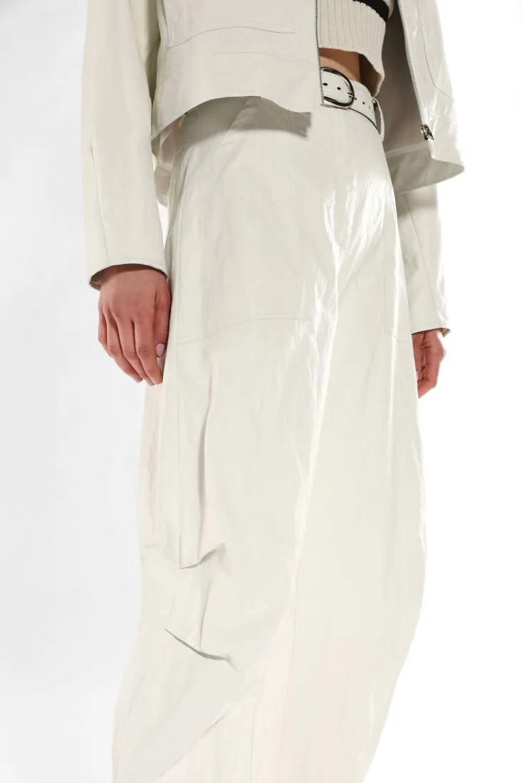 Pantaloni balloon monocolour con cintura tono su tono