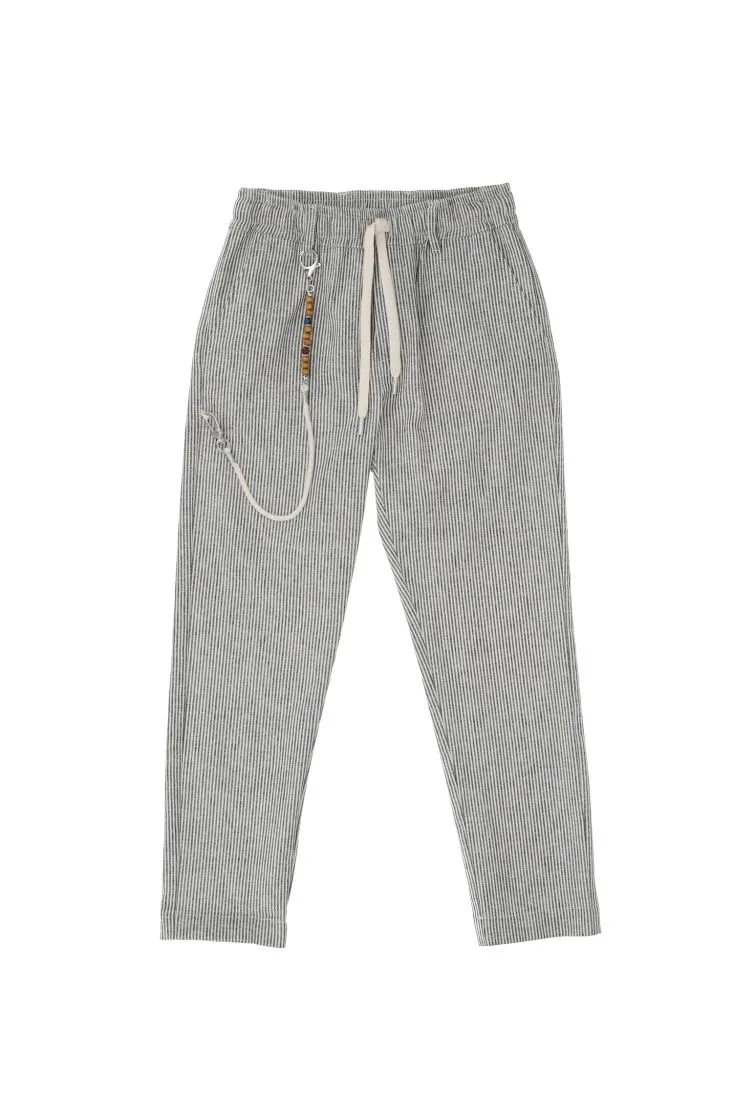Pantaloni bambino a righe con coulisse